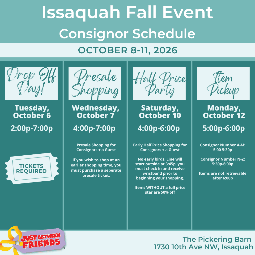 Two friends shop together—one mom wears her baby girl—as they find great deals at their local JBF sale.